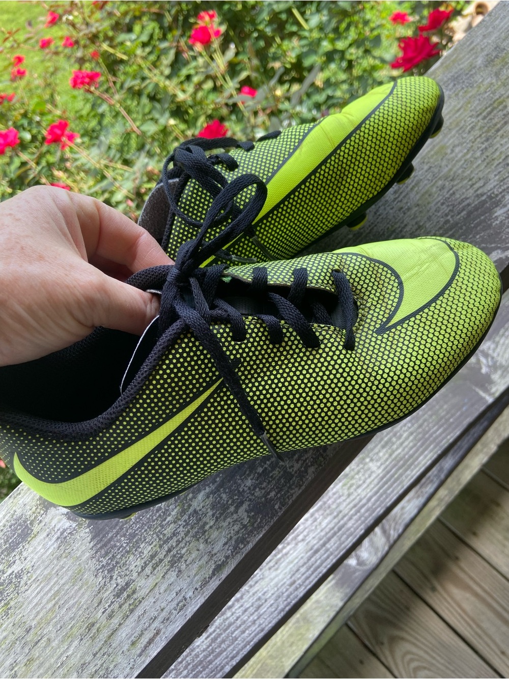 Nike Kids Soccer Cleats Neon Yellow and Black